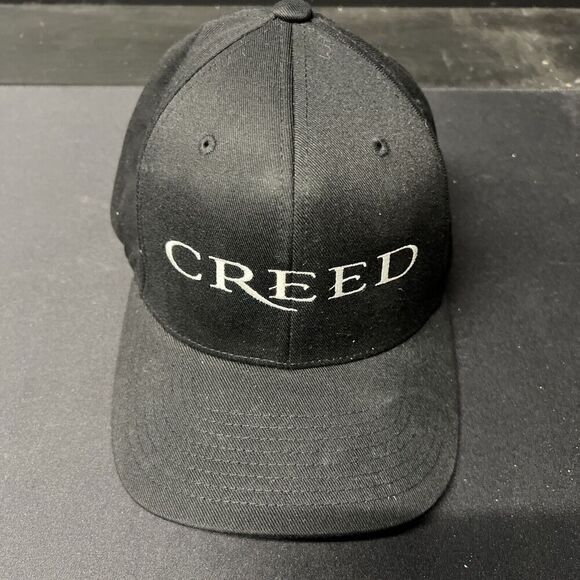 Vintage Creed Hat Black Summer Tour 1999 Flexfit S/M - Picture 1 of 3